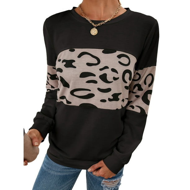 Womens Tops Long Sleeve Patchwork Loose T Shirts Blouses Sweatshirts Casual Tunic Tops Clearance for Women Womens Tops Long Sleeve Patchwork Loose T Shirts Blouses Sweatshirts Casual Tunic Tops Clearance for Women